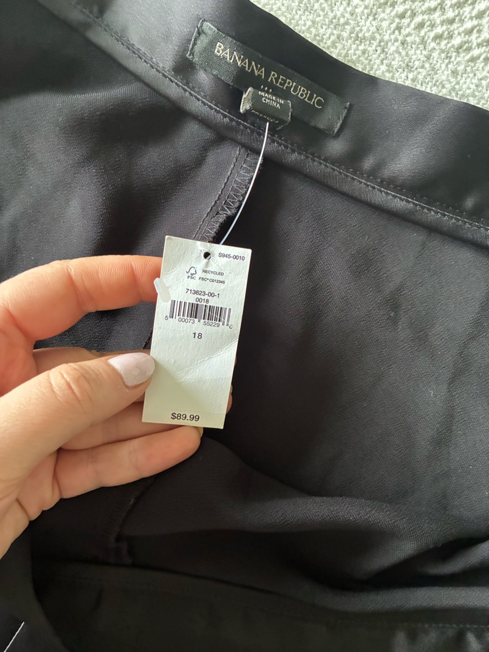 NWT Banana Republic Black A-Line Midi Skirt - Picture 5 of 5